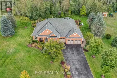 The home is situated on a professionally landscaped, private 1.75 acre lot that backs onto a tranqui...