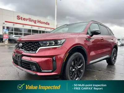 Ready for life's adventures, the striking 2021 Kia Sorento EX, in vibrant Runway Red, is engineered...