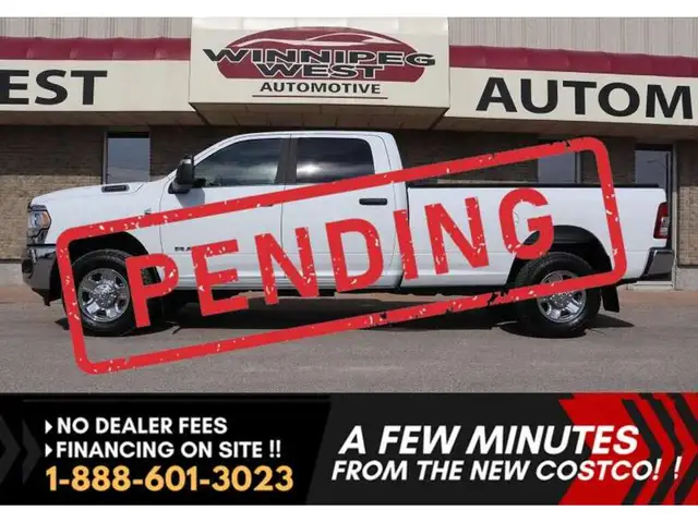 2024 Ram 3500 BIG HORN CREW W/8-FOOT BOX, VERY LOW KMS, AS NEW!