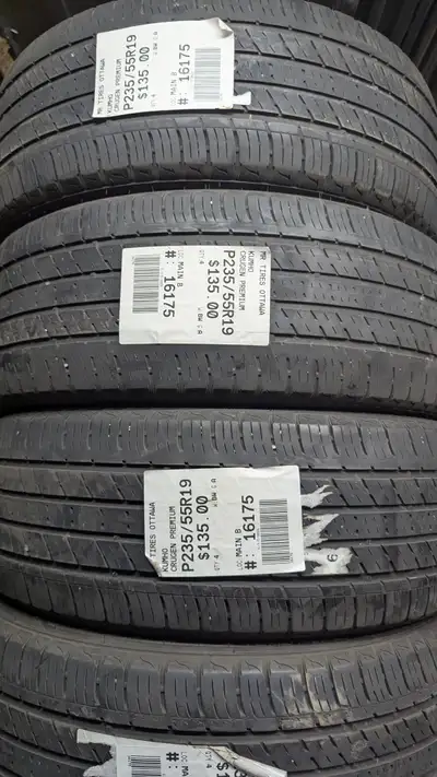 SET OF 4X KUMHO CRUGEN PREMIUM ALL SEASON TAG # 16175 Size: 235/55/19 235/55/19 Excellent condition...