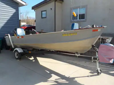 Nice 14 ft boat in great shape. With 2017 Mercury 4 HP 4 stroke, has very low hrs. Serviced every fa...