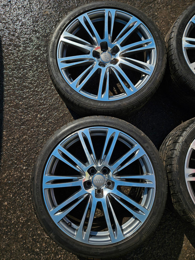 20" Audi A7 S-Line OEM Wheels - 5x112 - Dunlop Summer Tires dans Pneus et jantes  à Ville de Montréal - Image 3