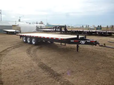 NEW 2025 SWS 24' Deck Over the Wheel Trailer Tri Axle Pull Out Ramps 3 x 7000 lb EZ Lube Axles w/ El...