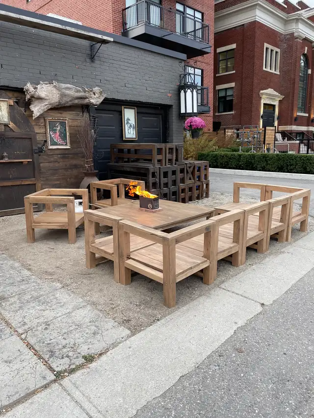 Outdoor Solid reclaimed wood furniture in Patio & Garden Furniture in City of Toronto - Image 8