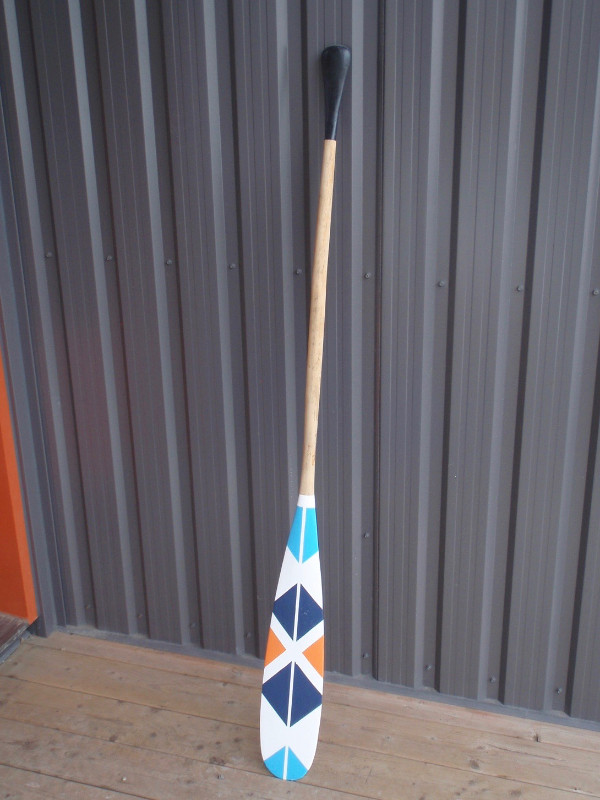 Vintage Hand Painted Wooden Canoe Paddle 59" Cottage Decor in Arts & Collectibles in Ottawa