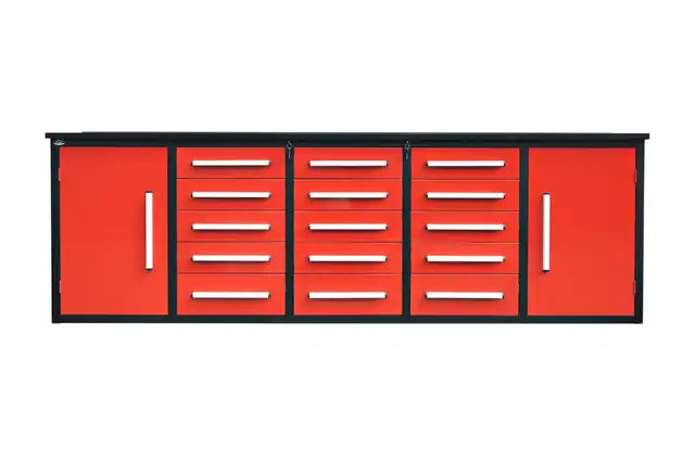 NEW STAINLESS 15 DRAWER + 2 CABINET 10 FT TOOL BENCH 1015DD2SS in Tool Storage & Benches in Regina - Image 8