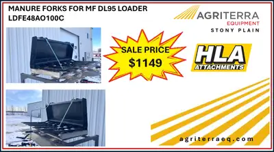 HLA MANURE FORKS FOR A MASSEY FERGUSON DL95, View more