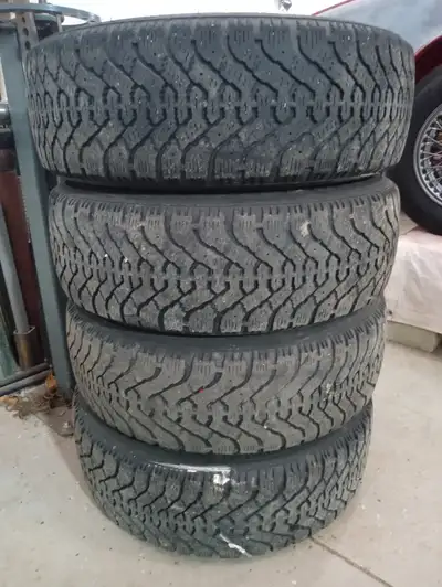 These have the season left good rims 4.25 on 5 with good year nordics they have no plugs and don't l...