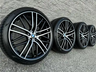 ***NEVER MOUNTED / BRAND NEW*** Pirelli PZero PZ4 *RUN FLAT* Summer Tires and original 21 inch BMW 7...
