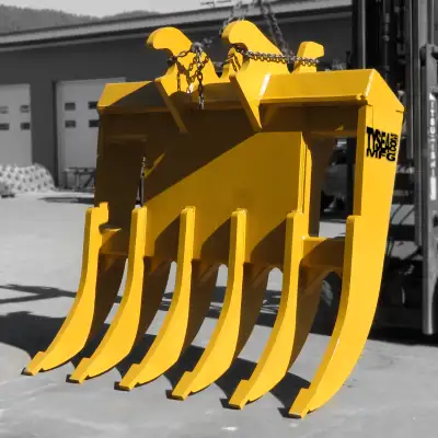 Heavy duty Excavator Brush Rakes manufactured by Tysea Mfg Available from 50 series to 650 series ex...