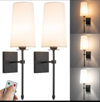 Slim Wall light Fixture Battery Operated Wall Sconce Set Of Two