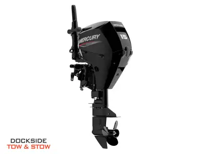 The Mercury 15 MH 4S is a compact and powerful 15 horsepower outboard motor designed for small to me...