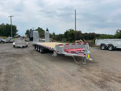 CANADIAN MADE N&N DECKOVER: RHINO JR EQUIPMENT HAULER WITH GALVANIZED FRAME, STAND UP RAMPS AND 21K...