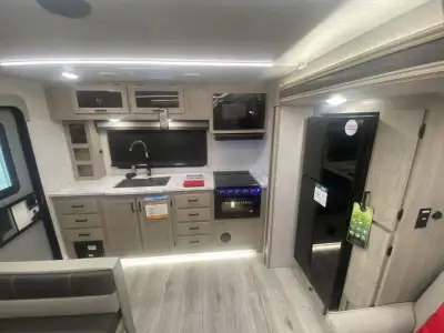 EAST TO WEST Alta travel trailer 2375KRK highlights: Walk through bathroom Booth Dinette King Bed Tw...