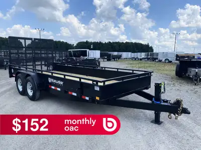 Canada Trailers Tandem Axle Utility Trailers 15,120lbs GVWR is $7,275.00 or $145.49/month! Ord: 8434...