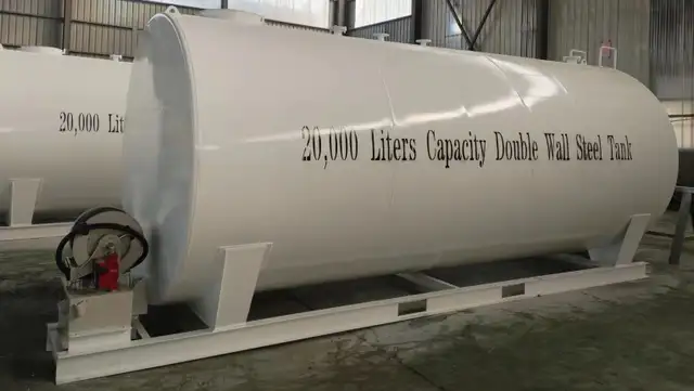 NEW 20,000/40,000 L SKIDDED DOUBLE WALL FUEL TANK & PUMP 122034 in Other in Regina - Image 2