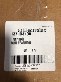 Electrolux 137108100 dishwasher drain pump.