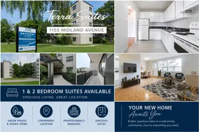 SKYVIEW TERRA APARTMENTS - 1155 MIDLAND AVENUE, SCARBOROUGHCURRENT AVAILABILITY: (Heat & Water Inclu...