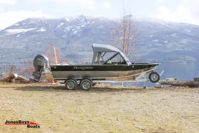 Yamaha F150 Black / Grey Granite Canopy w/ side & drop curtain S/S Bow Rails 3-Step Boarding Ladder...