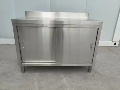 NEW STAINLESS STEEL SLIDING DOOR BENCH GARAGE AND RESTAURANT PREP TABLE 1218237 SALE $599.95 Product...