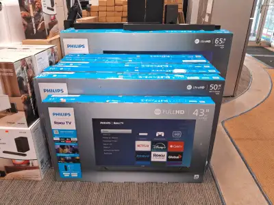PHILIPS 50" FRAMELESS 4K ULTRA HD SMART ROKU TV, View more