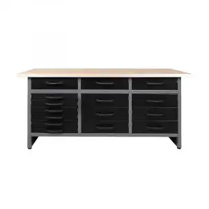 NEW BLACK 63″ METAL WORKBENCH TOOL WITH 15 DRAWERS GARAGE TC008A, View more