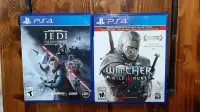 PS4 Games, Witcher, Jedi Order, PS5, Like New