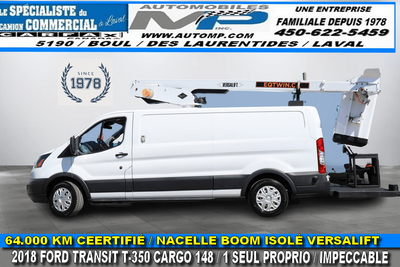 2018 Ford Transit 1 SEUL PROPRIO / SEULEMENT 64.000 KM CERTIFIÉ / 2018 FORD TRANSIT T-350 CARGO 148...