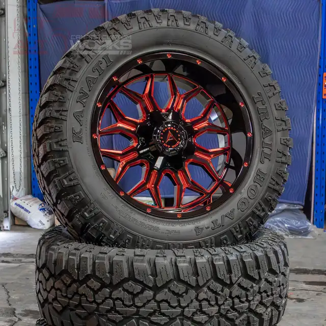 NEW 20 inch Armed INFANTRY GLOSS BLACK RED MILLED Wheels in Tires & Rims in Edmonton - Image 3