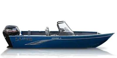 BOAT IS BLUE POWERED BY MERCURY 90ELPT Length Overall: 199 in. (5100 mm) Beam: 85 in. (2.2 m) Dry We...
