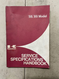 Sm318 Kawasaki '88-89' Model Service Specifications handbook