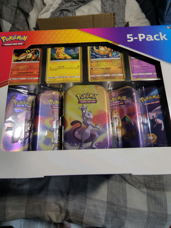 8x Sealed Costco Pokémon Kanto 5 Tin Pack with 4 Promos for sale  