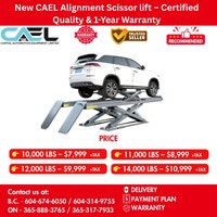 New CAEL Alignment Scissor lift –  Certified &Warranty &Finance Richmond Greater Vancouver Area Prévisualiser