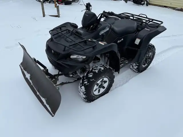2016 SUZUKI KINGQUAD 750 4X4 EPS W/ PLOW-BLACK! in ATVs in Sudbury - Image 3