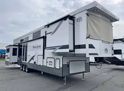 The 2026 Salem Hemisphere ROOST43 is a unique destination-style fifth wheel designed to feel more li...
