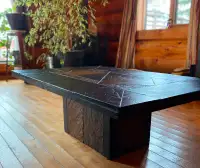 Slate coffee table w/ two side tables