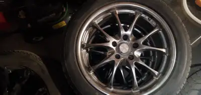 225/50R18 winter tires off a Infinity G35. Tires are Toyo with excellent tread. Rims are alloys in g...