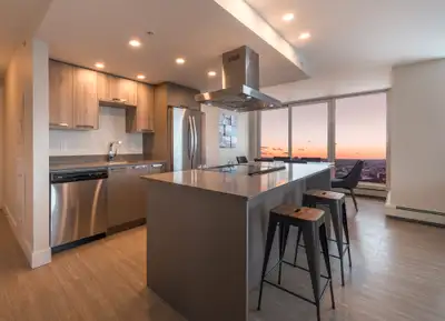 Envision waking up to an unparalleled view of the city and ocean from our luxurious apartments for r...