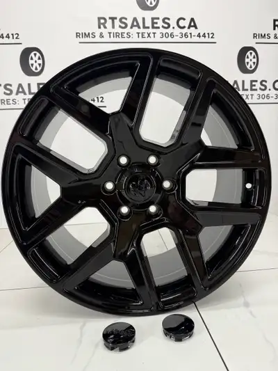 Set of FOUR Ram Replica 1500 20" Rims 6x139.7. 20 inch - Ram or Jeep Logo Caps included -- Fits Dodg...