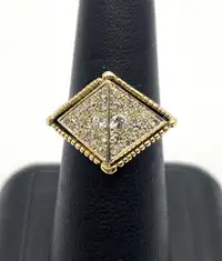 14KT Yellow Gold 0.56ct. Diamonds Cluster Pyramid Ring $1,399