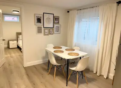 Fully furnished all inclusive basement unit. 1 bedroom available in the unit May 1 2025 Two other ro...