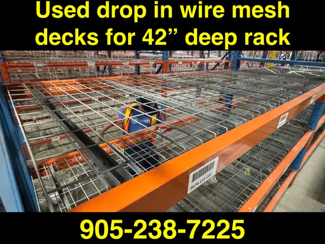 WAREHOUSE RACKING - 42" x 46" USED WIRE MESH DECK