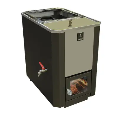 Wood Burning Sauna Heater  (w/water tank) - Finnleo KARHU 20ES, View more