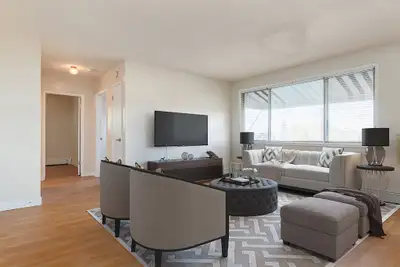 Amenities: Air Conditioning • Balconies • Heat & Water Included Suite & Building: Spacious bachelor...