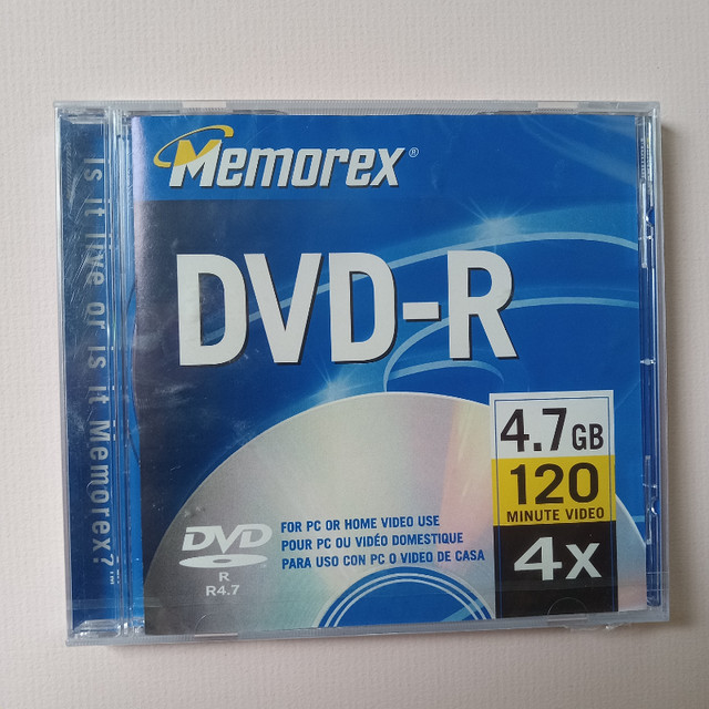 3 Memorex DVD-R Recordable DVD Disc - Sealed in Original Package dans CD, DVD et Blu-ray  à Belleville - Image 3