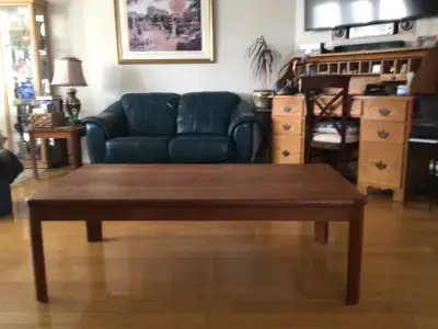 Lovely Scandinavian teak table purchased from the house of teak on Dundas in the mid 80’s. 56” x 26”...