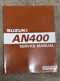Sm133 Suzuki AN400 Service Manual 99500-34100-01E
