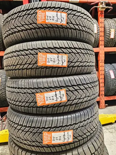 A set of 4 good used P215/65R16 Royalblack Royal winter install and balance $430 Loose purchase $80...