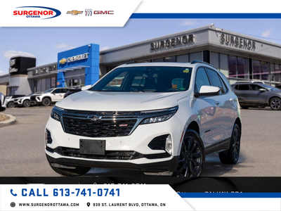 WAS: $28689 NOW: $27689 plus taxes and licensing feesThe 2022 Chevrolet Equinox AWD RS is a white SU...