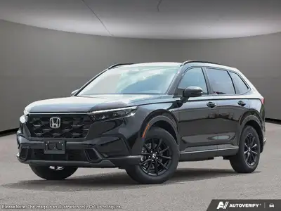 Experience the new 2026 Honda CR-V Hybrid Sport in an elegant black finish, featuring an all-wheel d...